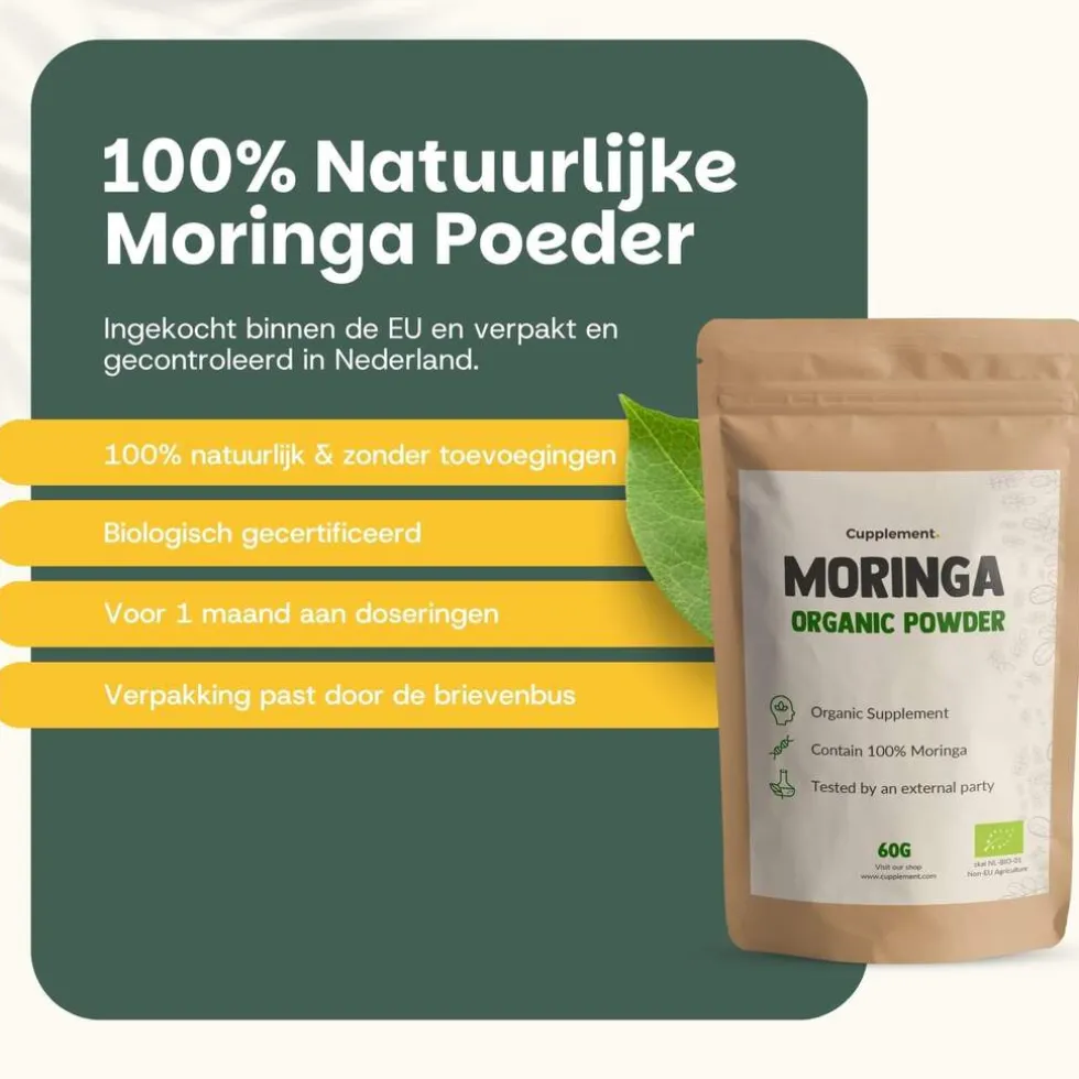 45% korting | Cupplement Multipack Moringa Poeder Biologisch