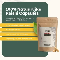 20% korting | Cupplement Reishi Extract 400 mg Capsules