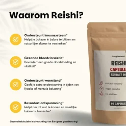 20% korting | Cupplement Reishi Extract 400 mg Capsules