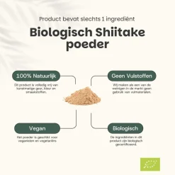 20% korting | Cupplement Shiitake Poeder Biologisch