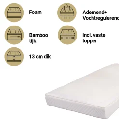 ABZ 70x140 Breath Ease Luxe Matras Peuterbed