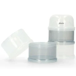 Alecto BF-4 - Melkpoedertoren, 4 grote stapelbare bakjes , verdeeltuit, wit/grijs