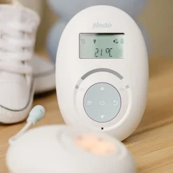 Alecto DBX120 - Full Eco DECT babyfoon met display - Wit/Lichtblauw