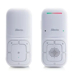 Alecto DBX130 - Moderne Full Eco audio babyfoon met heldere DECT-geluidskwaliteit en lange stand-by tijd - Wit