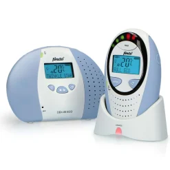 Alecto DBX-88 ECO - Full Eco DECT babyfoon met display, wit/blauw
