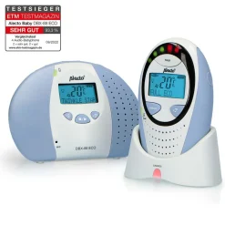 Alecto DBX-88 ECO - Full Eco DECT babyfoon met display, wit/blauw
