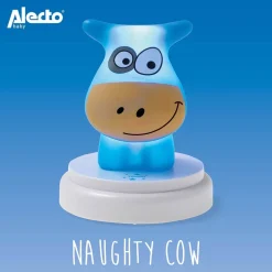 Alecto NAUGHTY COW - LED nachtlampje, koe, blauw