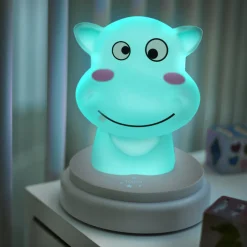 Alecto SILLY HIPPO - LED nachtlampje, nijlpaard, blauw