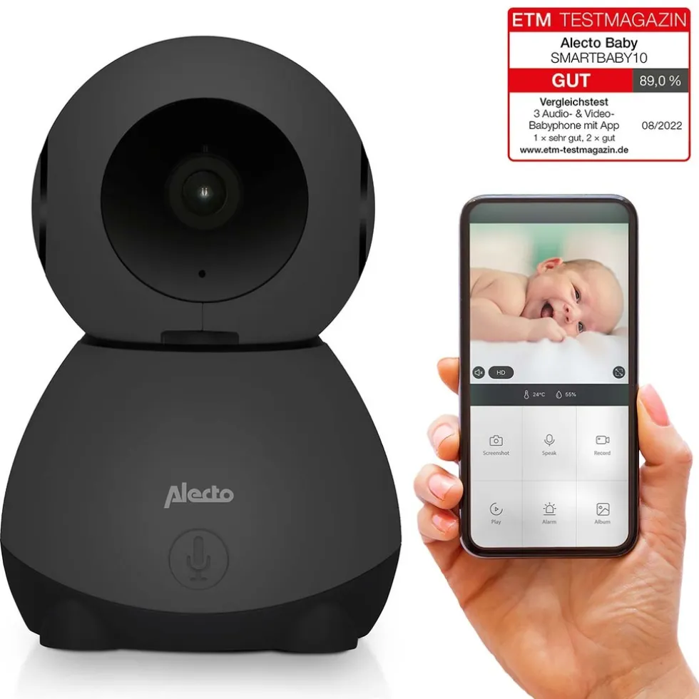 Alecto SMARTBABY10BK Wifi babyfoon met camera