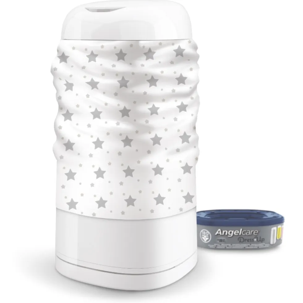 Angelcare Dress Up Grey Stars Hoes voor Luieremmer