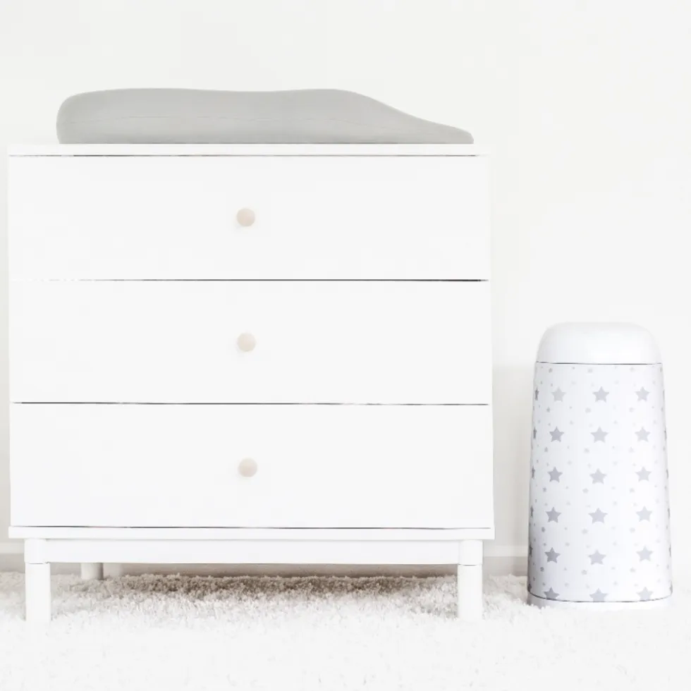 Angelcare Dress Up Grey Stars Hoes voor Luieremmer