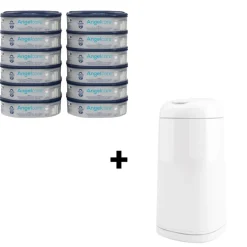 Angelcare Dress Up 12-pack Navulcassette incl. Witte Luieremmer