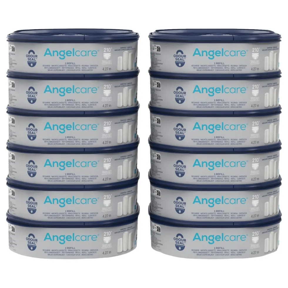Angelcare Dress Up 12-pack Navulcassette incl. Witte Luieremmer