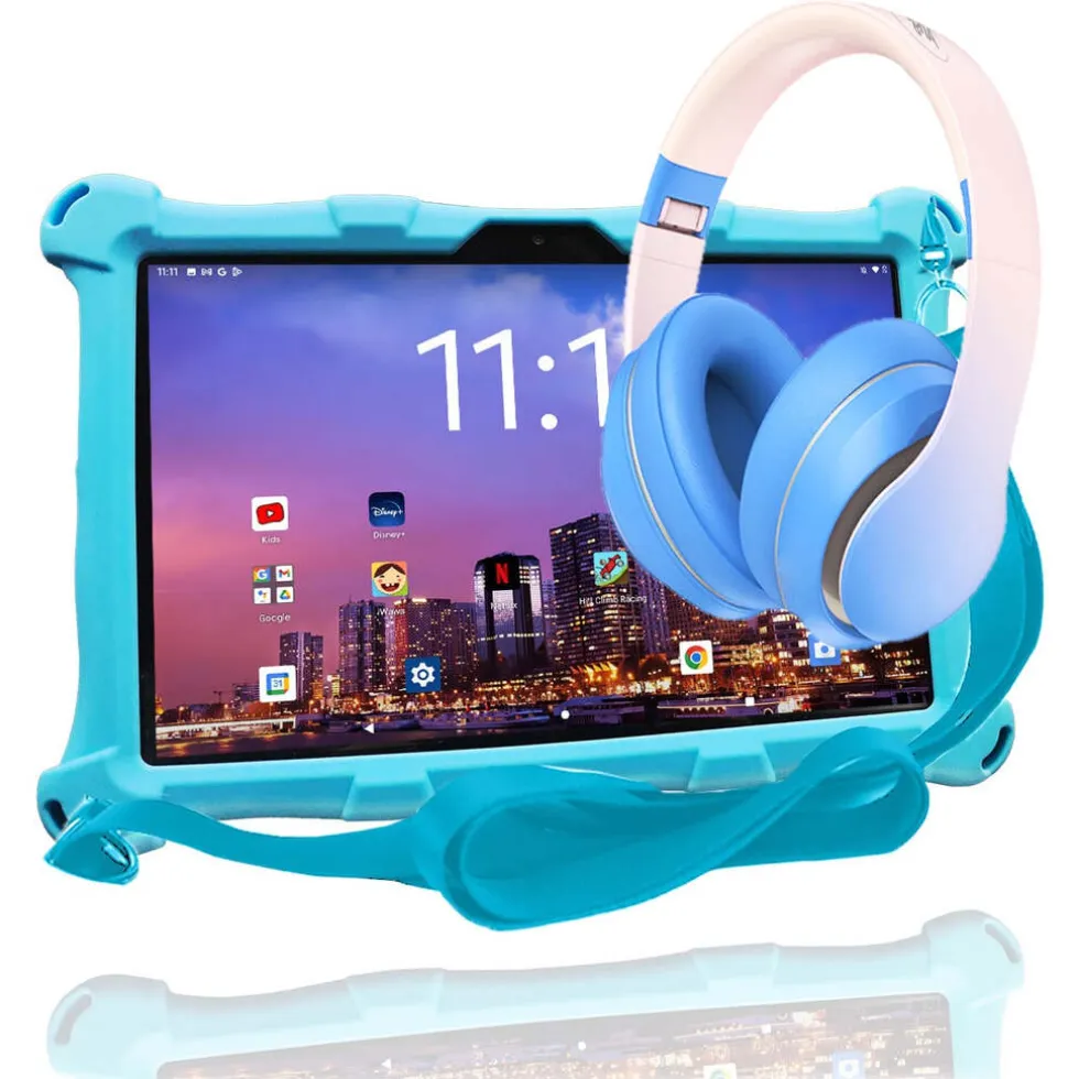 AngelTech Kinderpakket PRO II - Kindertablet + Kinderkoptelefoon