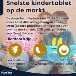 AngelTech Kinderpakket PRO II - Kindertablet + Kinderkoptelefoon