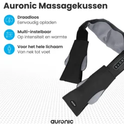 Auronic Draadloos Shiatsu Massagekussen