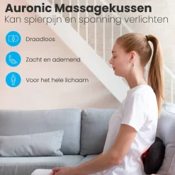 Auronic Draadloos Shiatsu Massagekussen