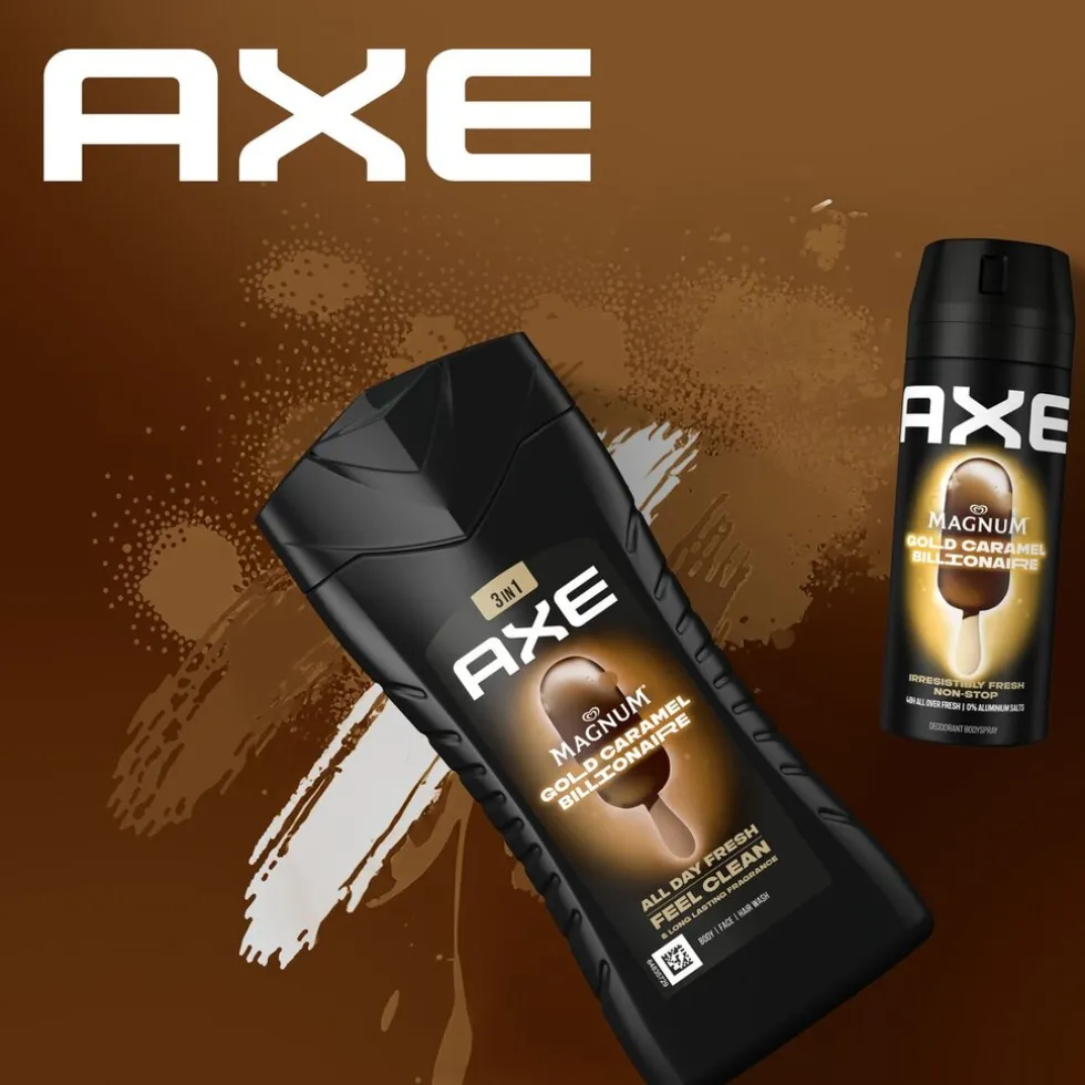 Axe Magnum Gold Caramel Billionaire 3-in-1 Douchegel
