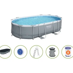 Bestway Power Steel ovalen opbouwzwembad