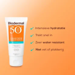 Biodermal Hydraplus SPF50+ Zonnecrème voor het Gezicht