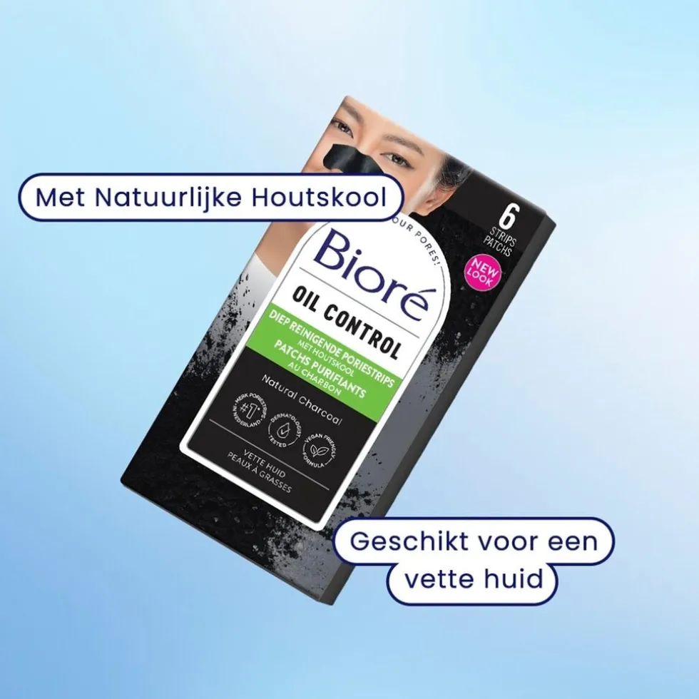 Bioré Diep Reinigende Poriestrips met Houtskool