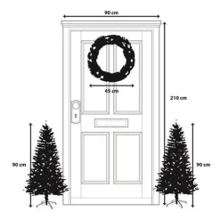 Black Box Trees Kunstkerstboomjes en krans set