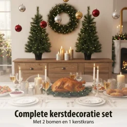 Black Box Trees Kunstkerstboomjes en krans set