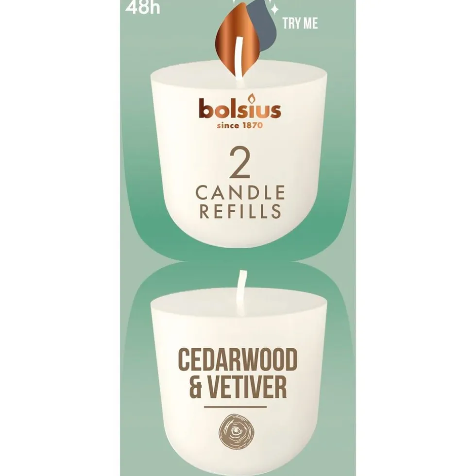 Bolsius Clean Light Cederwood Navulling