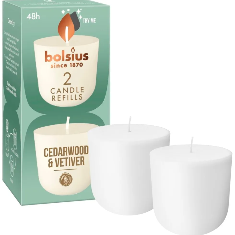 Bolsius Clean Light Cederwood Navulling