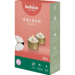 Bolsius Golden Lights 8-Uur Waxinelichtjes