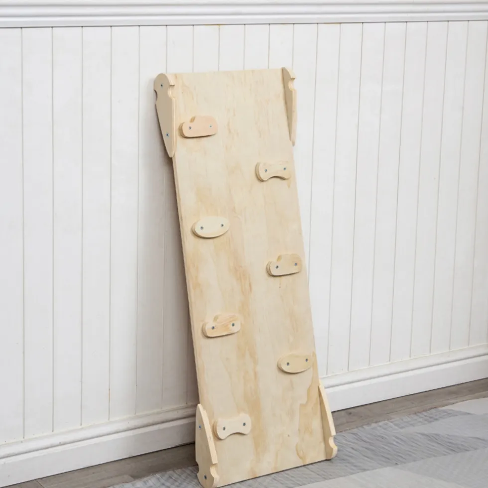 Buxibo Driehoek Plus Klimboog Montessori Houten Speelgym Glijbaan