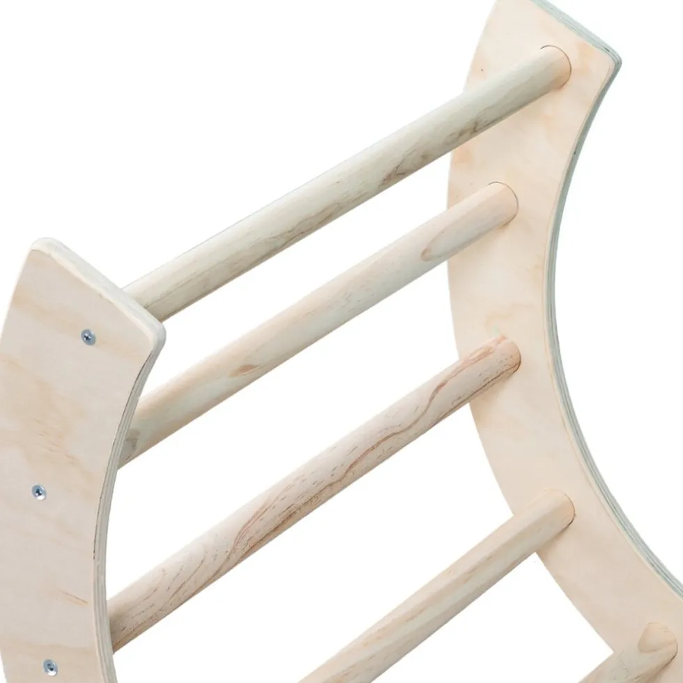 Buxibo Houten Klimbrug/Klimboog XXL Montessori Klimrek Inclusief Kussen