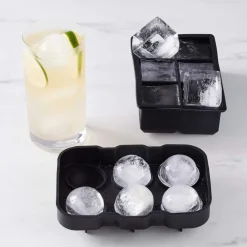 Buxibo IJsblokjes Tray Set Rond en Vierkant 2 x 3 Set van 2