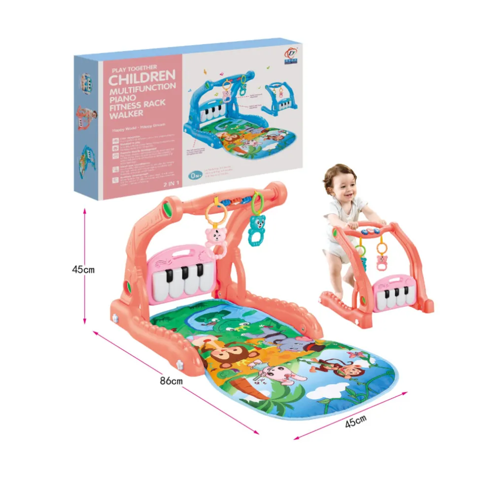 Buxibo 2in1 Babygym/Baby Walker Piano Speelmat voor Baby's