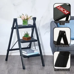 Buxibo Keukentrapje Vouwladder 3 Staps Keukenopstapje Opvouwbare ladderkruk