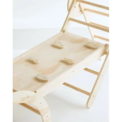 Buxibo Mini Houten Klimrek met Klimboog & Klimhelling met Glijbaan Montessori Speelgym