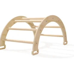 Buxibo Mini Houten Klimrek met Klimboog & Klimhelling met Glijbaan Montessori Speelgym