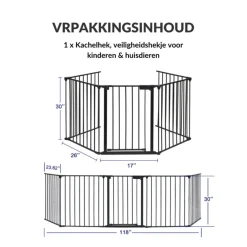 Buxibo Veiligheidshekje voor Kinderen Multifuctioneel hek