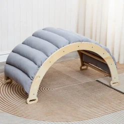 Buxibo XXL Klimrek Opvouwbare Driehoek + Klimboog met Kussen + Helling met Glijbaan