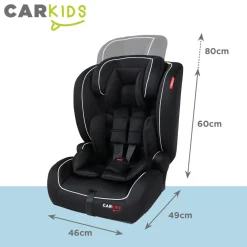 Carkids I-Size Autostoeltje Jessie 76-150cm Isofix Zwart/Wit
