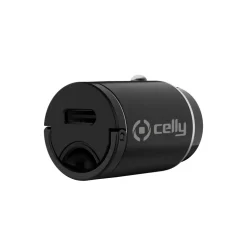 Celly Auto lader +kabel USBC>Lightning