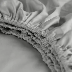 Cinderella Dubbele Splittopper Hoeslaken Katoen Satijn Sunday - light grey 180x210cm