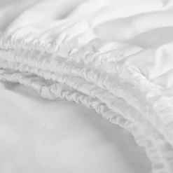 Cinderella Dubbele Splittopper Hoeslaken Jersey Katoen Stretch - white 180x200/210cm