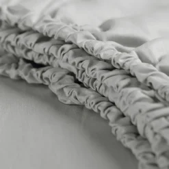 Cinderella Dubbele Splittopper Hoeslaken Katoen Weekend - light grey 180x210cm