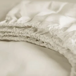 Cinderella Dubbele Splittopper Hoeslaken Katoen Satijn Sunday - ivory 180x210cm