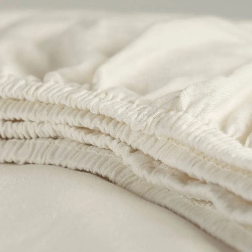 Cinderella Hoeslaken Dubbel Jersey Stretch 40cm Hoek - ivory 90x200/210cm