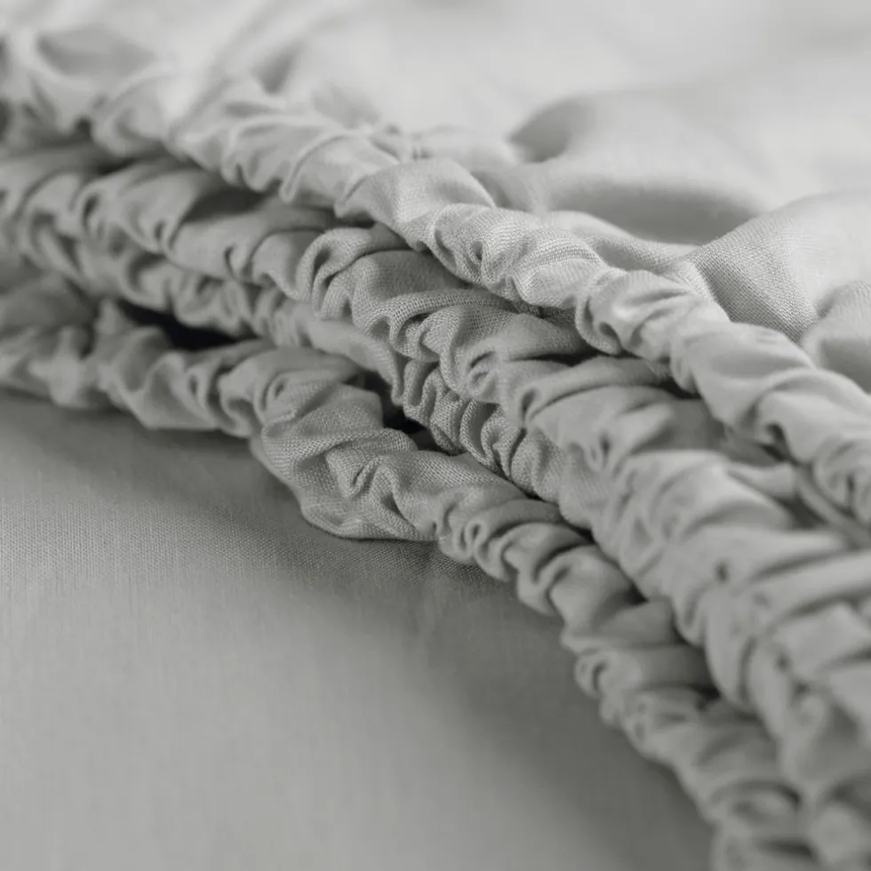 Cinderella Topper Hoeslaken Basic Katoen - light grey 180x220cm