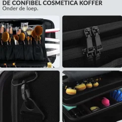 Confibel Cosmetica Koffer Make-up Koffer met verstelbare vakken