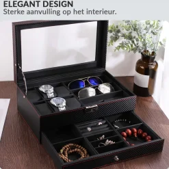 Confibel Luxe Horloge Box Sieraden/Brillen Doos