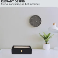 Confibel Luxe Houten Horloge Box Geschikt voor Horloges en Sieraden